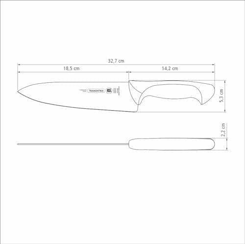 Faca Para Carne 8", Tramontina, Premium 24476188, Branco