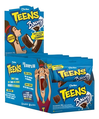 Biscoito Teens Bauny Marilan Caixa com 8 Unidades de 30g