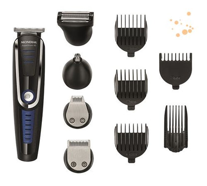 Conjunto Mondial, Barber Kit II Cortador e Aparador, 110V, Preto - KT-84