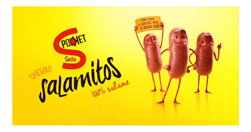 Kit Com 12 Pacotes Salame Petisco Sadia Salamitos Pocket 36g