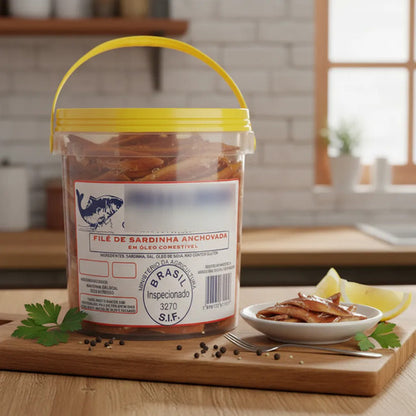 Filé De Sardinha Anchovada Ribamar Balde 1kg