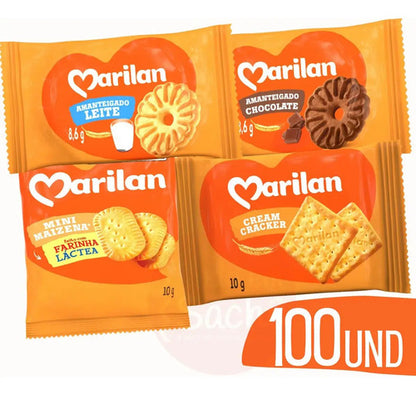 Biscoito Marilan Amanteigado Sortidos Chocolate Maizena 100un