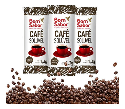 Café  Bom Sabor Stick Solúvel Sachê 1,3g Caixa 100 Saches