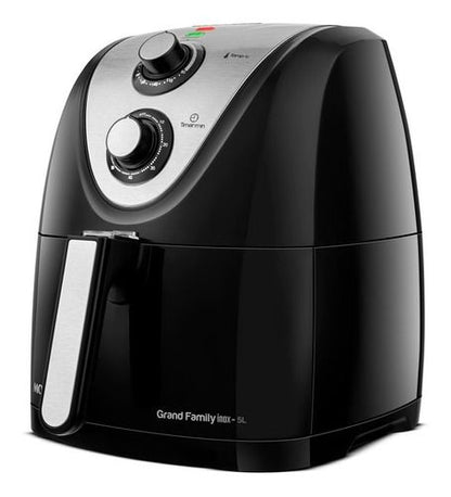 MONDIAL Fritadeira Sem Óleo Grand Family Inox - 5L, 127V, Preto, 1900W - AFN-50-BI
