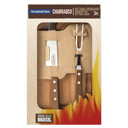 Kit para Churrasco 3 Peças Tramontina Natural