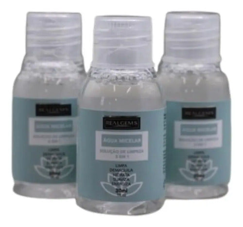 Kit de 25 Água Micelar de Limpeza 5 em 1 de 30ml, Realgems