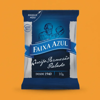 Faixa Azul Queijo Parmesão Ralado Sache 100 Unidades De 10g