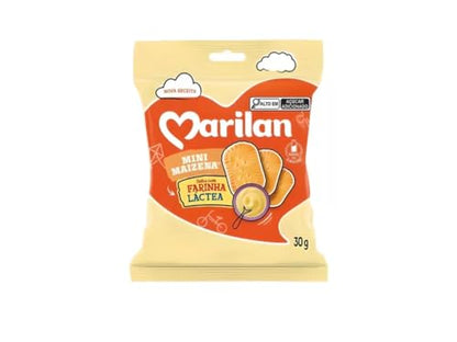Biscoito Mini Maizena Marilan Farinha Láctea Sachê 30g Display Com 10 Pacotes