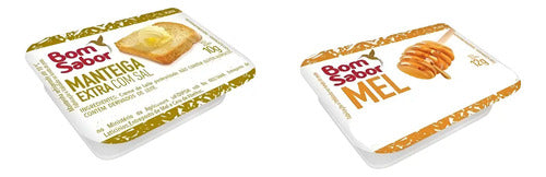 Kit Sachê Manteiga + Mel Bom Sabor Blister Combo 50 Un Cada