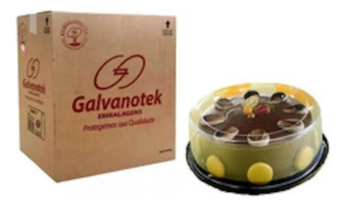 G60 Alta Embalagem Bolo Torta Grande Galvanotek - 5 Unidades Rosa