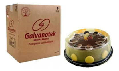 G60 Alta Embalagem Bolo Torta Grande Galvanotek - 5 Unidades Rosa