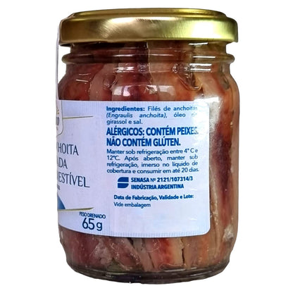 File de Anchova Argentino Di Salerno vidro 90g