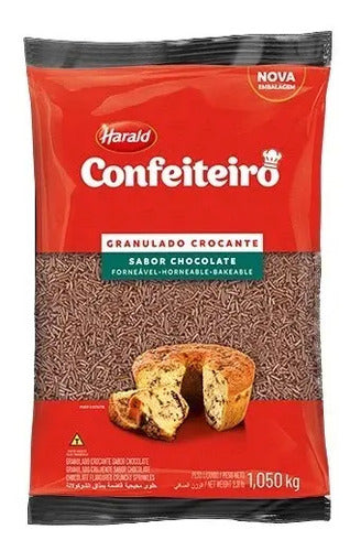Chocolate Granulado Escuro Crocante Confeiteiro Harald 1,05 Kg