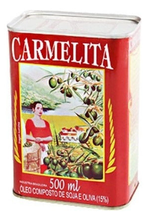 Oleo Composto Oliva Soja Carmelita 500ml Kit com 10 Unidades