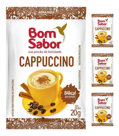 Café Instantâneo Cappuccino Descafeinado Bom Sabor Baunilha