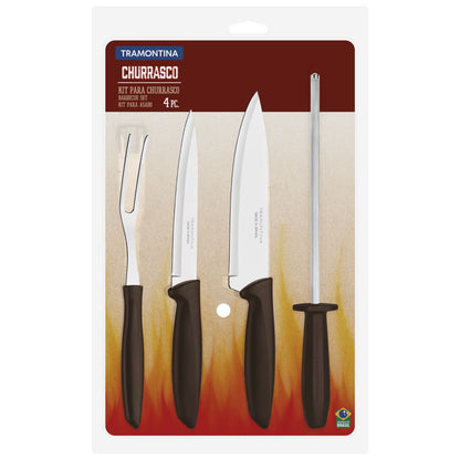 Kit Churrasco Inox 4pc Plenus Mar Tramontina Marron