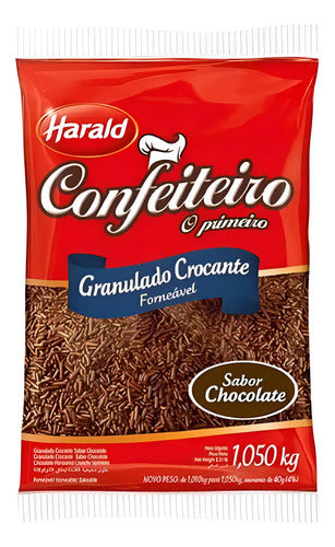 Chocolate Granulado Escuro Crocante Confeiteiro Harald 1,05 Kg