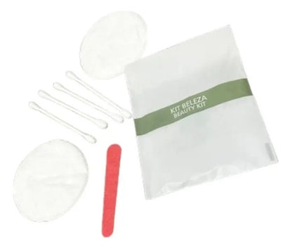 Kit Beleza Hotel Sache Maquiagem Limpeza Algodão 50 Unid