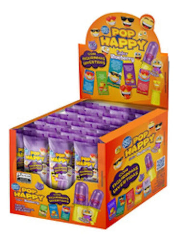 Pirulito Pop Happy Pinta Lingua Blueberry Pirulito De Dedo