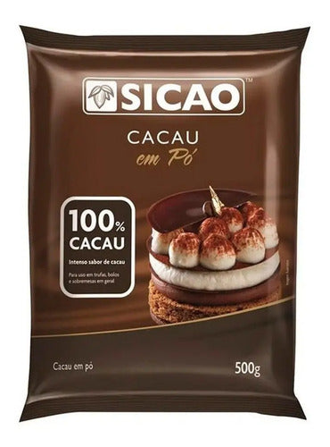 Cacau Em Pó Sicao 100% Cacau 500g