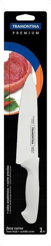 Faca Inox Açougueiro Cabo Branco 8'' Chef Premium Tramontina