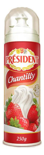 Creme Chantilly Spray Président Baunilha Frasco 250g