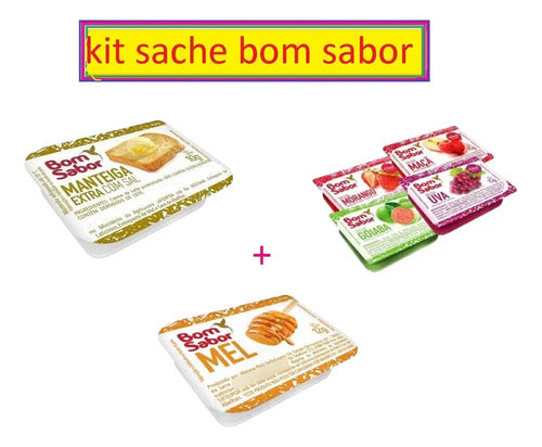 Kit Geleia+manteiga+mel+cream Cheese Sache Cx - 10 Un Cada