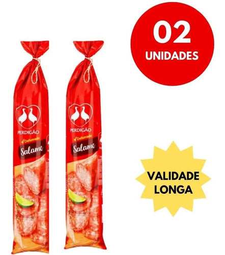 Kit Salaminho Defumado Perdigão 2 Unidades Pronta Entrega