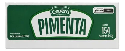 Molho de Pimenta Cepêra 5g - caixa c/ 154 saches