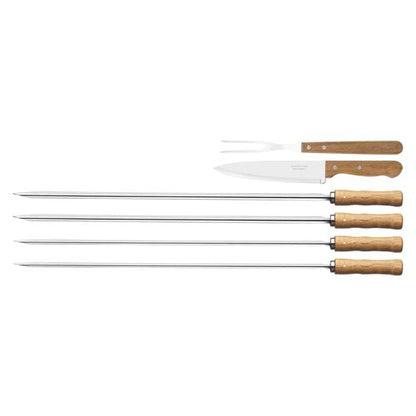 Jogo para Churrasco Inox 6 Peças Tramontina