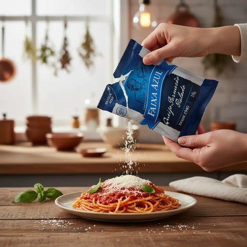 Queijo Ralado Parmesão Faixa Azul 50 Sachês 10g