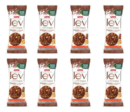 Cookies Lev Cacau Cereais Fibras Marilan 8 Pacotes 40g