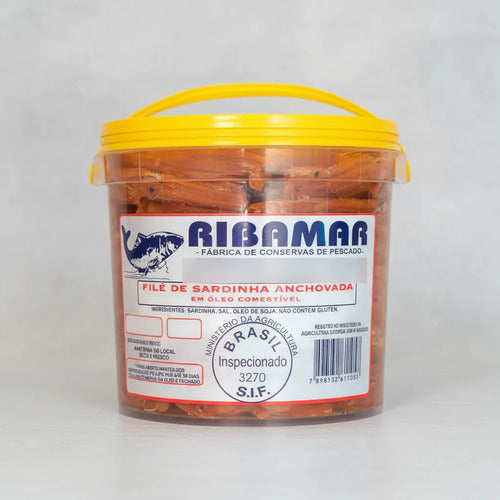 Filé De Sardinha Anchovada Ribamar Balde 1kg