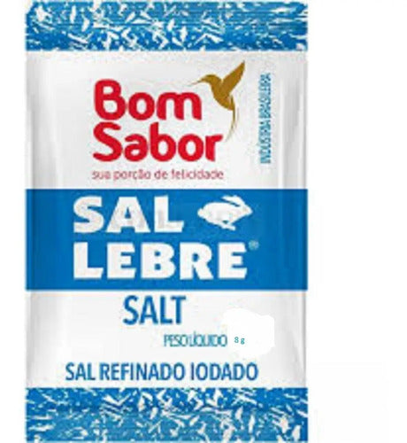 Sal Refinado Lebre Bom Sabor Sache 0,8g -cx 2000 Unidades