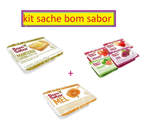 Kit 20 Geleia +20 Mel +20 Manteiga Sache Blister
