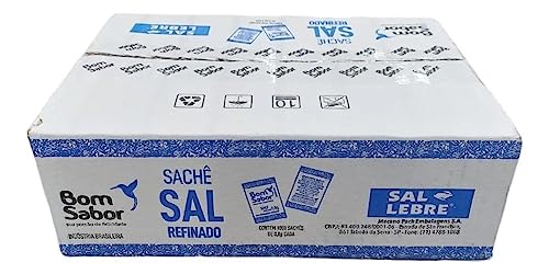Sal Refinado Lebre Bom Sabor Sache 0,8g -cx 2000 Unidades