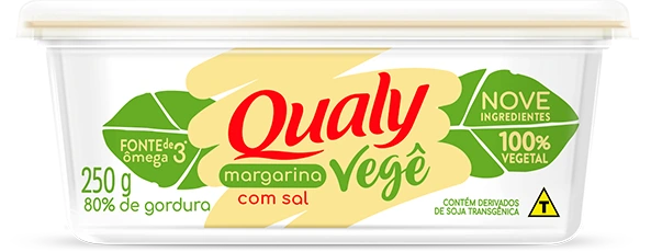 Margarina Qualy Vegana 250g Caixa com 3 unidades