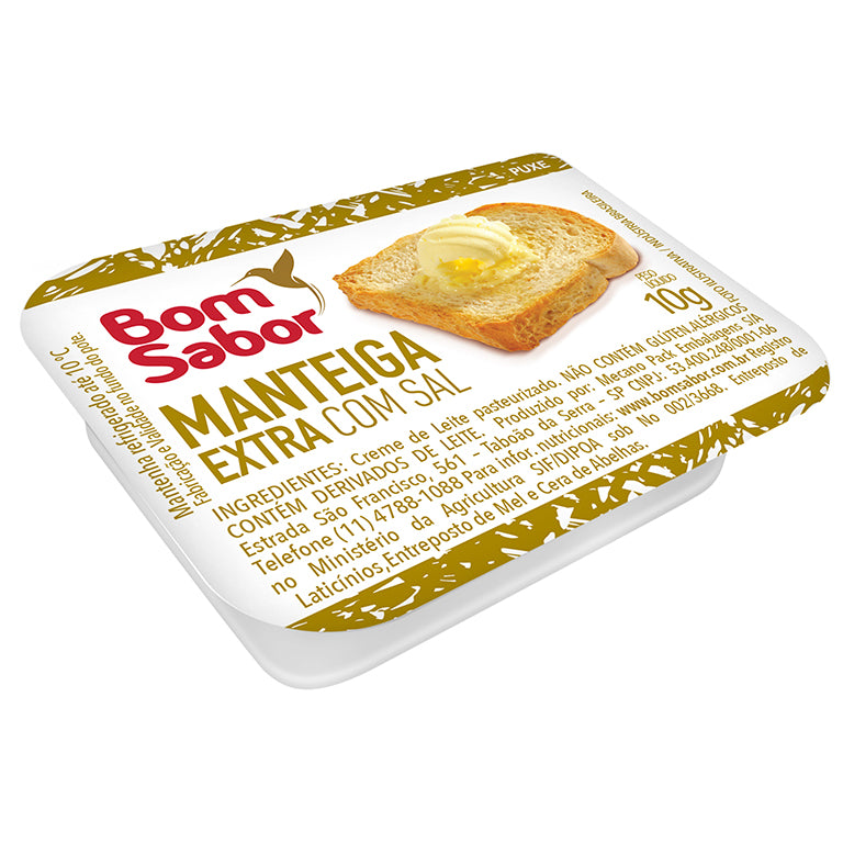 Manteiga extra Bom Sabor com sal, barqueta 10 g